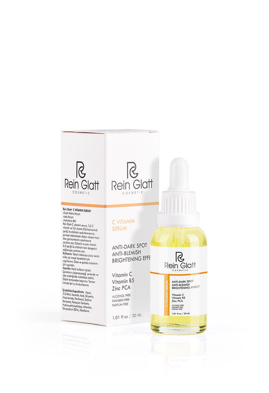 Rein Glatt Aydınlatıcı Canlandırıcı Leke Karşıtı Ve Besleyici C Vitamini Serumu Vegan B5 Zinc Pca