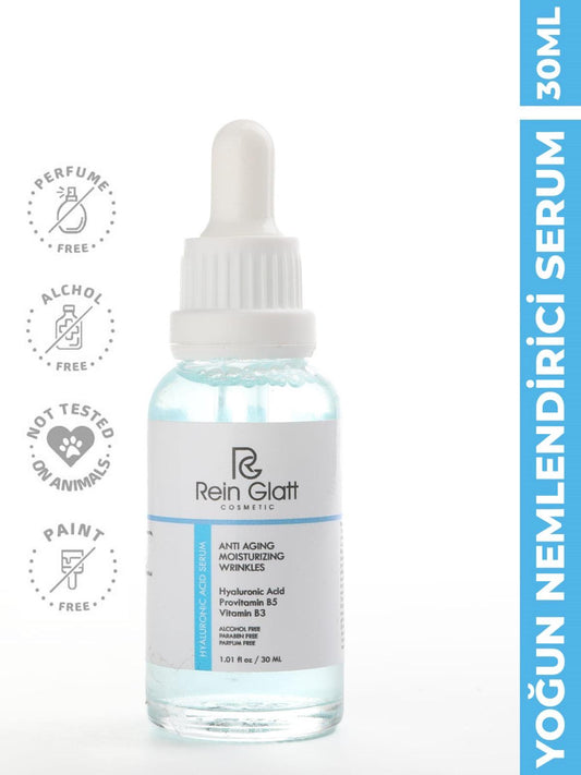 Rein Glatt Yoğun Nemlendirici Hyaluronik Asit Cilt Serumu 30ml Vegan Yaşlanma Karşıtı Serum